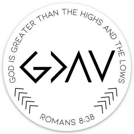 God is Greater Than The Highs and Lows Sticker