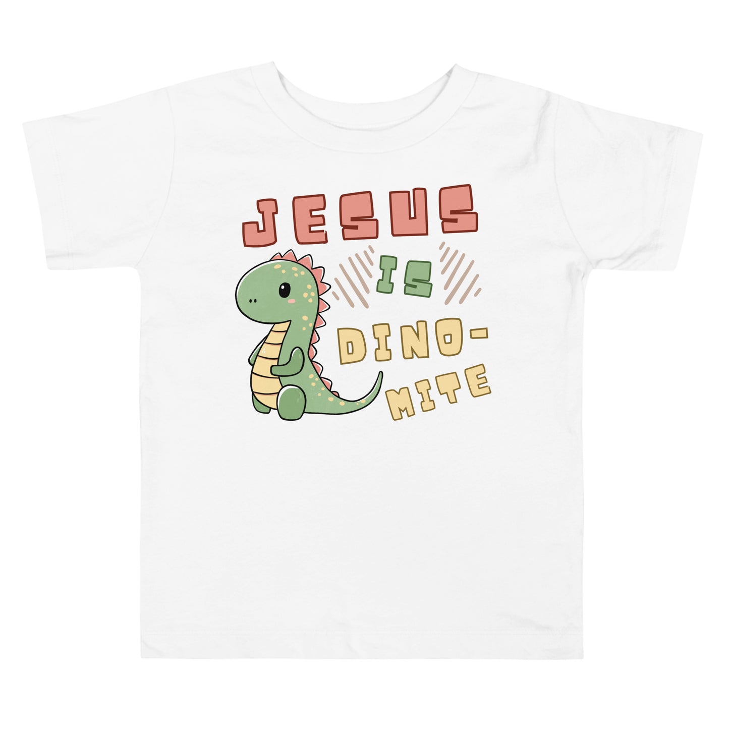 Jesus is Dino-Mite Toddler Short Sleeve Tee