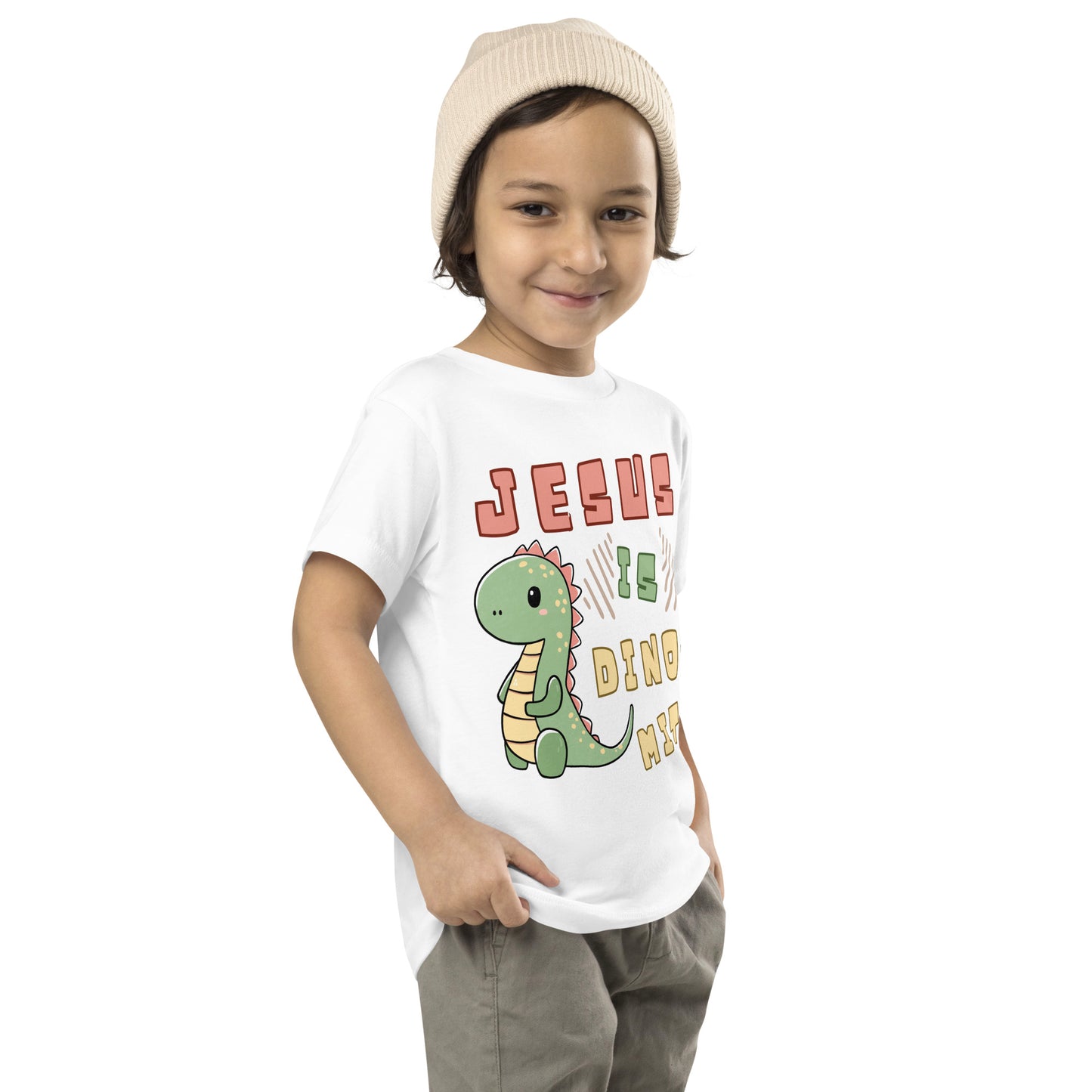 Jesus is Dino-Mite Toddler Short Sleeve Tee