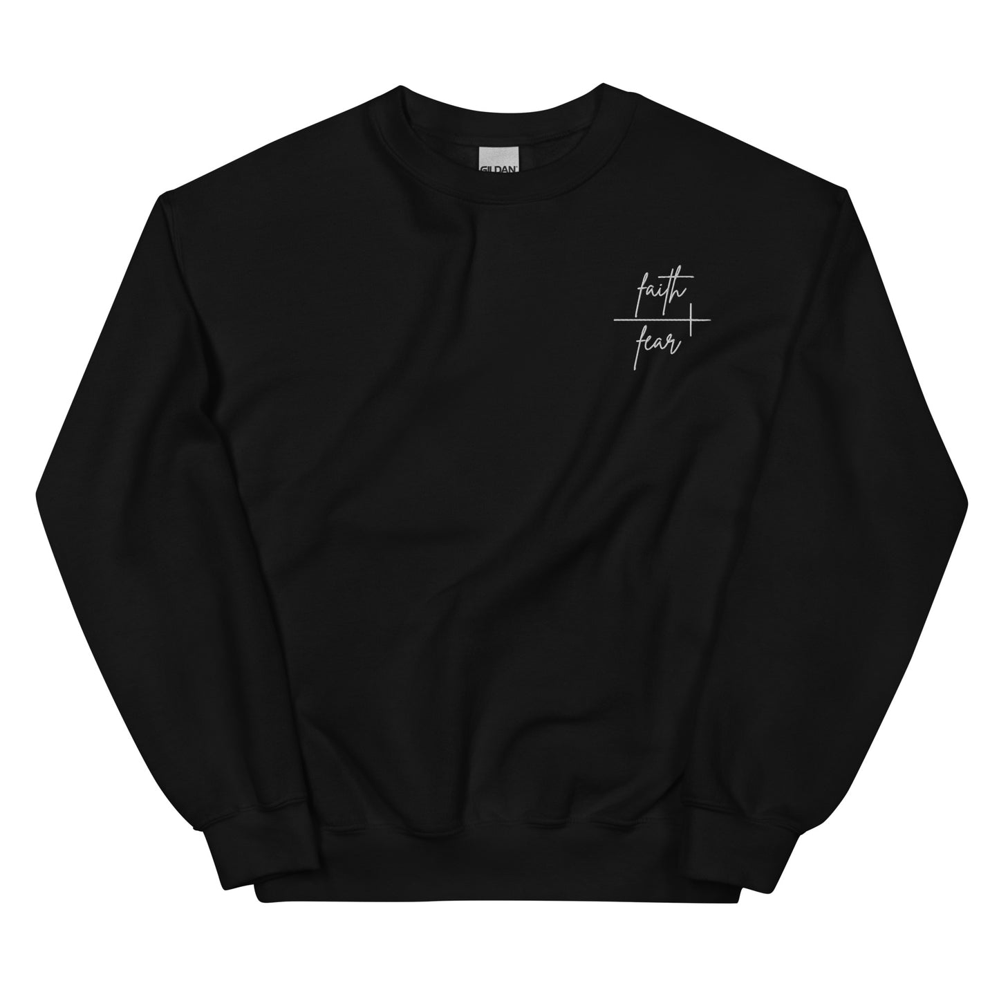 Faith Over Fear Embroidered Unisex Sweatshirt