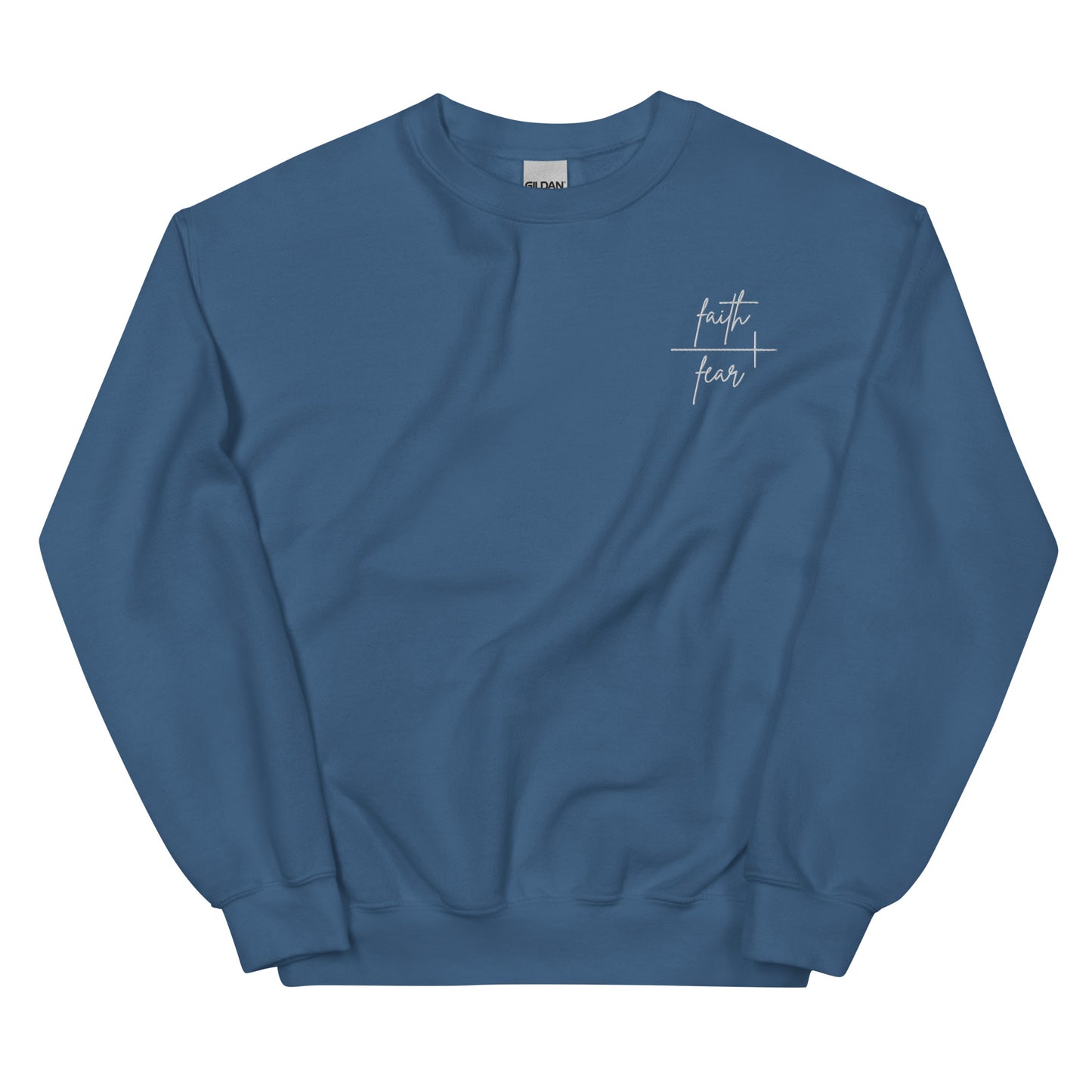 Faith Over Fear Embroidered Unisex Sweatshirt