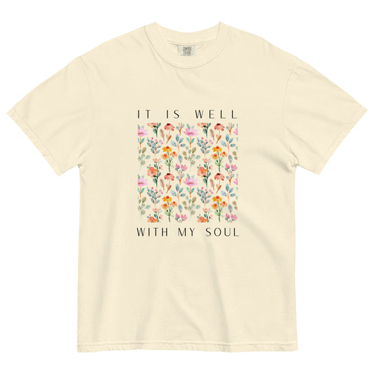 It is Well With My Soul Unisex Garment-Dyed Heavyweight T-Shirt